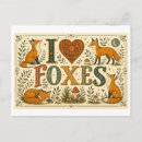Search for love foxes postcards Adorable