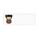 Search for kokeshi return address labels Kawaii