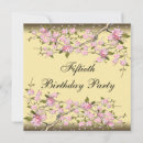 Search for cherry blossom birthday invitations Gold