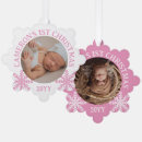 Search for pink christmas tree decorations Snowflakes