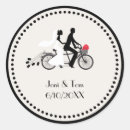 Search for tandem bicycle stickers Bride and groom