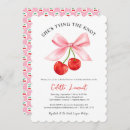 Search for cherry bridal shower invitations Pink and red