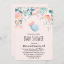 Search for pink blue flowers baby shower invitations Cute