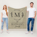 Search for welcome home blankets Burlap