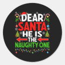 Search for naughty santa stickers North pole
