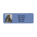 Search for blue cat return address labels Kitty