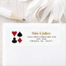 Search for red wedding return address labels Fun