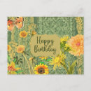 Search for orange flower happy birthday postcards Yellow