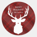 Search for red plaid stickers Reindeer