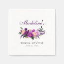 Search for purple floral napkins Bridal shower