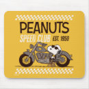 Search for car racing mousepads Peanuts