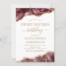 Search for burgundy sweet 16 invitations Modern