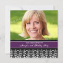 Search for damask 50th birthday invitations Purple