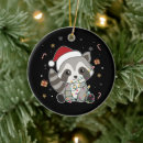 Search for cute racoon christmas tree decorations Raccoons