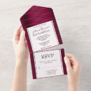 Search for red ribbon wedding invitations Chic