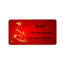 Search for red and white return address labels Handwritten script