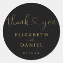 Search for black thank you wedding stickers Minimalist