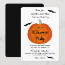 Search for pumpkin halloween invitations Black bats