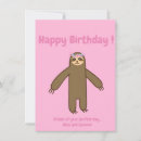 Search for sloth birthday cards Pink