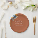 Search for navy blue and orange plates Rustic