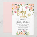 Search for pink gold baby shower invitations Flowers