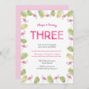 Search for flamingo 3rd birthday invitations Tropical