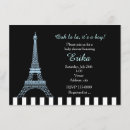 Search for paris baby boy shower invitations Blue
