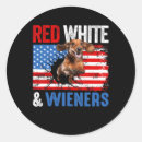 Search for white dog stickers Red