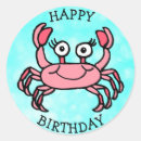 Search for happy crab stickers Birthday