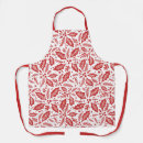 Search for holly berry aprons Red