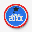 Search for red and blue graduation plates University