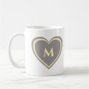 Search for heart monogram mugs Simple