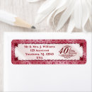 Search for 40th anniversary return address labels Ruby
