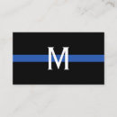 Search for thin blue line business cards Policeman