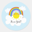 Search for rainbow and sunshine stickers Baby shower