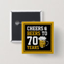 Search for funny 70th birthday badges 70 years