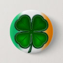 Search for 4 leaf clover button badges Patricks