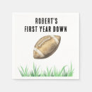 Search for football napkins First year down