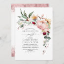 Search for metallic graduation invitations Rose gold
