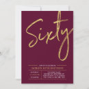 Search for 60 years birthday invitations Typography