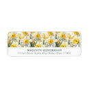 Search for yellow daffodils return address labels Pretty