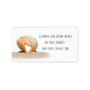 Search for heart in sand return address labels Ocean