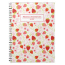 Search for strawberry fruit notebooks Girly