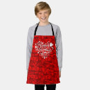 Search for heart shaped aprons Red
