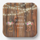 Search for western country wedding plates Watercolor