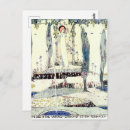 Search for girl in the garden postcards Vintage