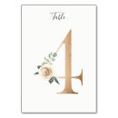 Search for four table cards Flowers