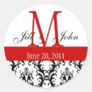 Search for red and white wedding stickers Groom