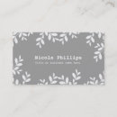 Search for leaves business cards Grey