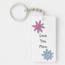 Search for mother day rectangular key rings Love you mum